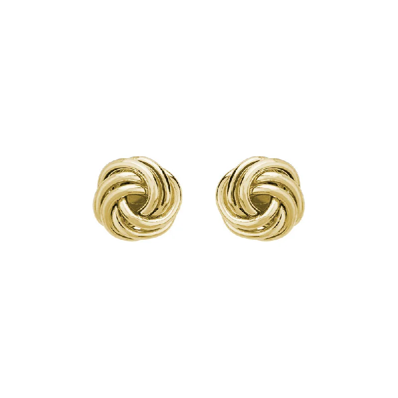 Make Your Outfit Shine With Discounted Jewelry 14K Yellow Gold 8.5mm Love Knot Stud Earrings