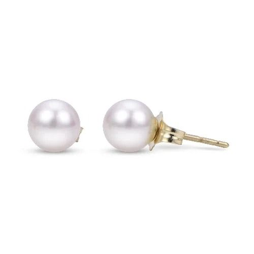 Exclusive Jewelry Sale – Shine For Less 6mm “A” Akoya Pearl 14K Yellow Gold Stud Earrings Exclusive Jewelry Sale – Shine For Less 6mm “A” Akoya Pearl 14K Yellow Gold Stud Earrings