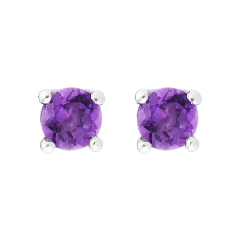 Seasonal Jewelry Deals – Elevate Your Style Amethyst 14K White Gold 4mm Stud Earrings Seasonal Jewelry Deals – Elevate Your Style Amethyst 14K White Gold 4mm Stud Earrings