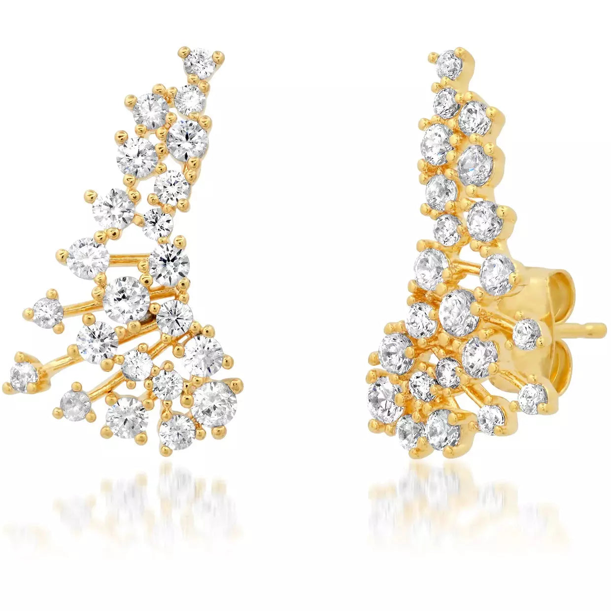The Perfect Jewelry Piece At The Perfect Discount TAI Gold and CZ Scattered Stud Earrings The Perfect Jewelry Piece At The Perfect Discount TAI Gold and CZ Scattered Stud Earrings