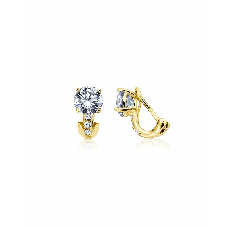Exclusive Jewelry Markdowns – Limited-Time Offer CRISLU Postless (Clip) Stud Earrings Finished in 18kt Yellow Gold Exclusive Jewelry Markdowns – Limited-Time Offer CRISLU Postless (Clip) Stud Earrings Finished in 18kt Yellow Gold