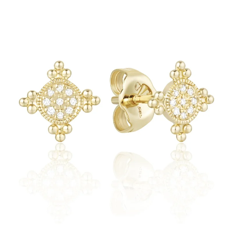 Best-Selling Jewelry Now Available At Special Deals Diamond 14K Yellow Gold Granulation Stud Earrings Best-Selling Jewelry Now Available At Special Deals Diamond 14K Yellow Gold Granulation Stud Earrings