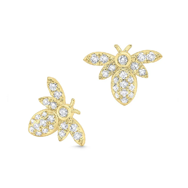 Jewelry Flash Sale – Stylish Designs At Unbeatable Rates Diamond 14K Yellow Gold Small Bee Stud Earrings Jewelry Flash Sale – Stylish Designs At Unbeatable Rates Diamond 14K Yellow Gold Small Bee Stud Earrings