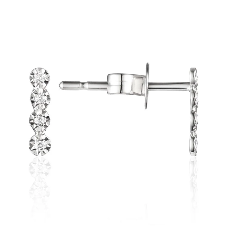Seasonal Jewelry Sale – Upgrade Your Style Today Diamond Bar 14K White Gold Stud Earrings Seasonal Jewelry Sale – Upgrade Your Style Today Diamond Bar 14K White Gold Stud Earrings