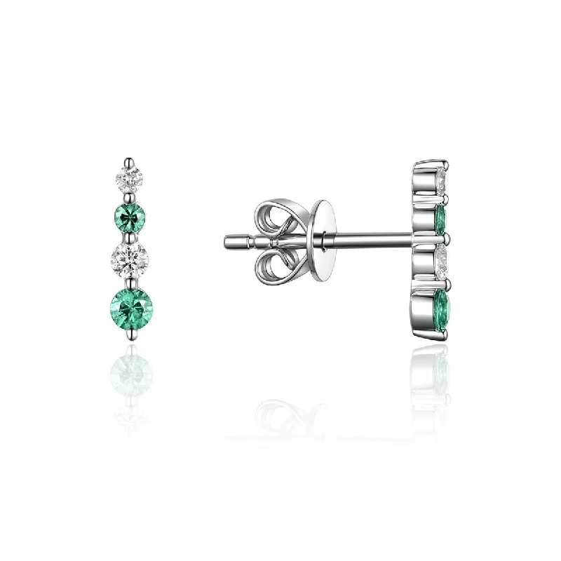 Don't Miss Out On Bestselling Jewelry At Special Prices Emerald & Diamond Graduated 14K Gold Stud Earrings Don't Miss Out On Bestselling Jewelry At Special Prices Emerald & Diamond Graduated 14K Gold Stud Earrings