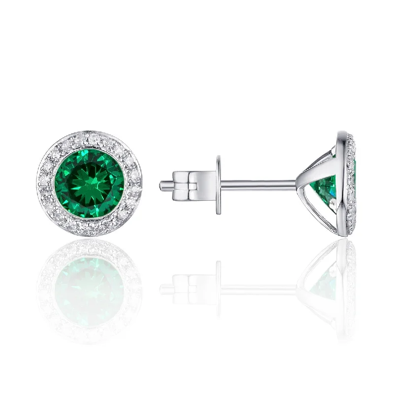 Exclusive Jewelry Sale – Limited-Time Discounts Green Sapphire & Diamond Halo 14K White Gold Martini Stud Earrings Exclusive Jewelry Sale – Limited-Time Discounts Green Sapphire & Diamond Halo 14K White Gold Martini Stud Earrings