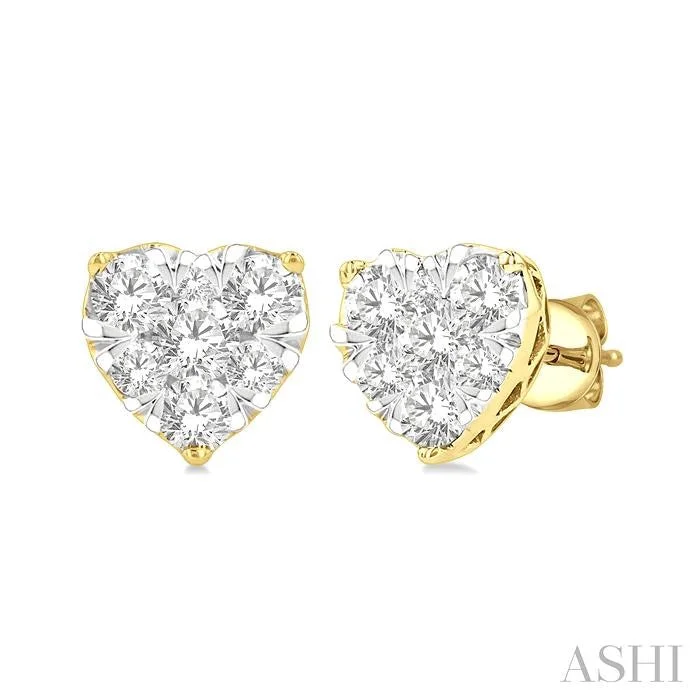 Romantic Heart-Shaped Jewelry For Special Gifts HEART SHAPE LOVEBRIGHT ESSENTIAL DIAMOND STUD EARRINGS Romantic Heart-Shaped Jewelry For Special Gifts HEART SHAPE LOVEBRIGHT ESSENTIAL DIAMOND STUD EARRINGS
