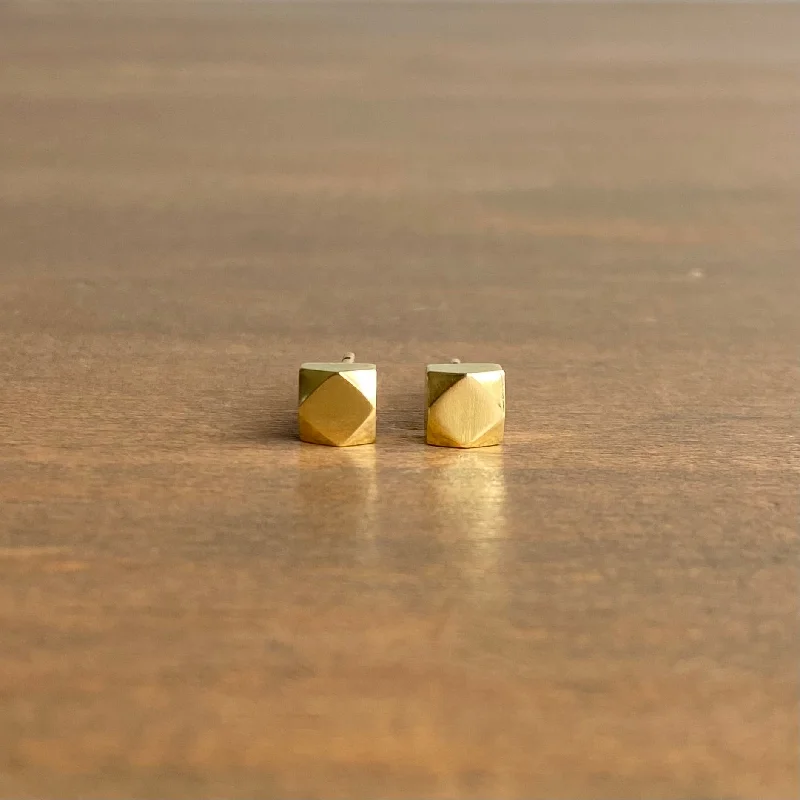 Eco-Friendly Sustainable Jewelry For Conscious Buyers Large Faceted Stud Earrings
