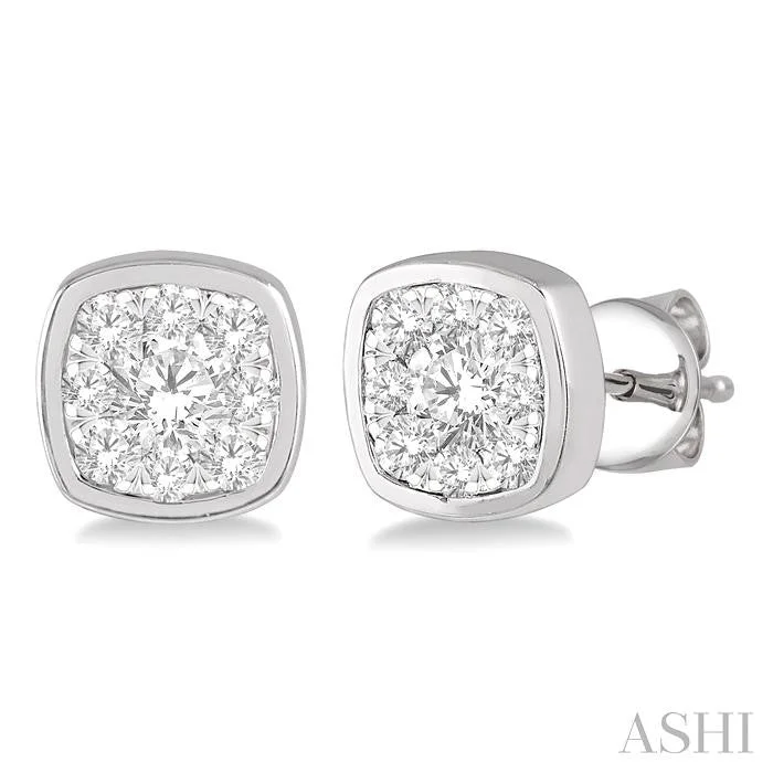 High-Quality Gemstone Jewelry For Special Occasions CUSHION SHAPE LOVEBRIGHT ESSENTIAL DIAMOND STUD EARRINGS High-Quality Gemstone Jewelry For Special Occasions CUSHION SHAPE LOVEBRIGHT ESSENTIAL DIAMOND STUD EARRINGS