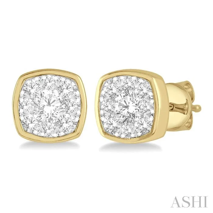 Delicate Crystal Jewelry For Sophisticated Charm CUSHION SHAPE LOVEBRIGHT ESSENTIAL DIAMOND STUD EARRINGS Delicate Crystal Jewelry For Sophisticated Charm CUSHION SHAPE LOVEBRIGHT ESSENTIAL DIAMOND STUD EARRINGS