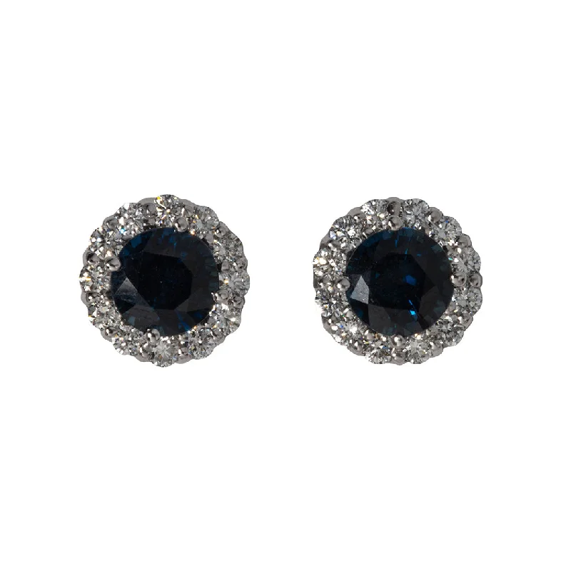 Exclusive Jewelry Sale – Grab Timeless Pieces Now Sapphire & Diamond Halo 18K White Gold Stud Earrings Exclusive Jewelry Sale – Grab Timeless Pieces Now Sapphire & Diamond Halo 18K White Gold Stud Earrings
