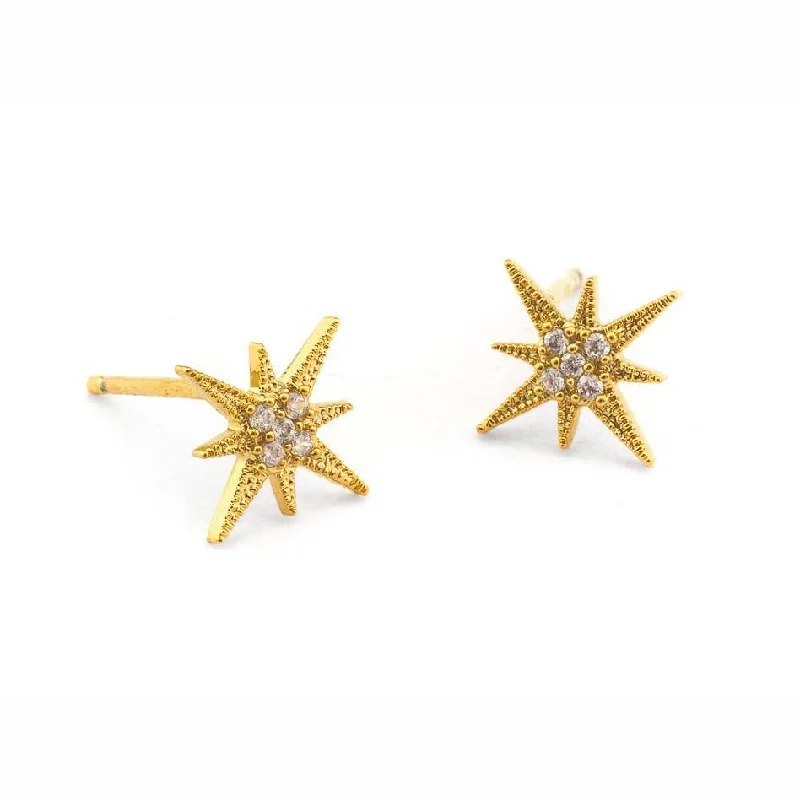 Luxury Jewelry Without The Luxury Price Tag TAI PAVE STARBURST MINI  STUD EARRINGS