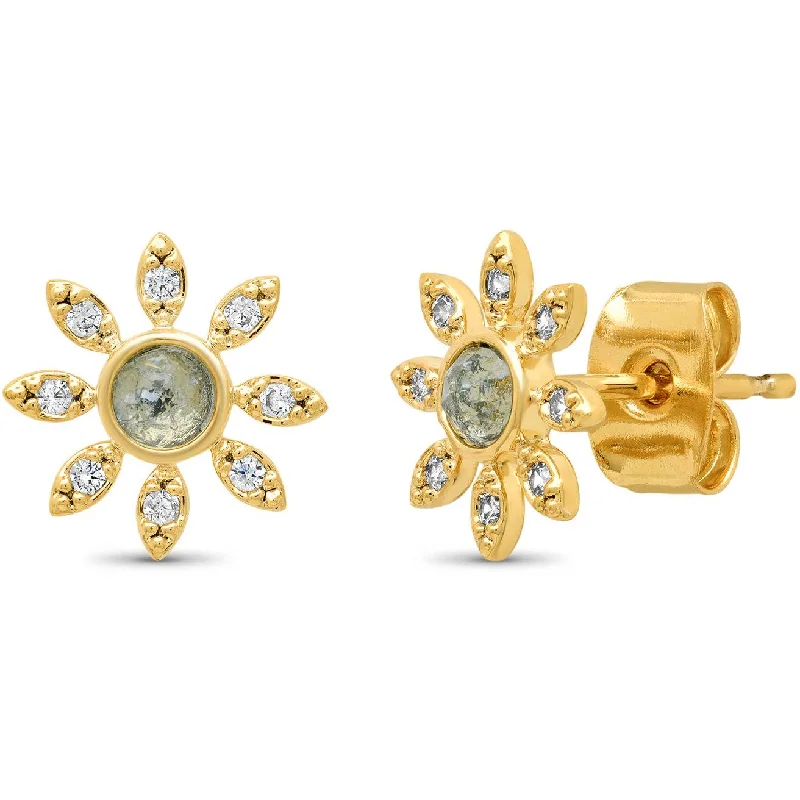 Jewelry Clearance – Final Chance To Save Big TAI ROCK CRYSTAL FLOWER STUD EARRINGS