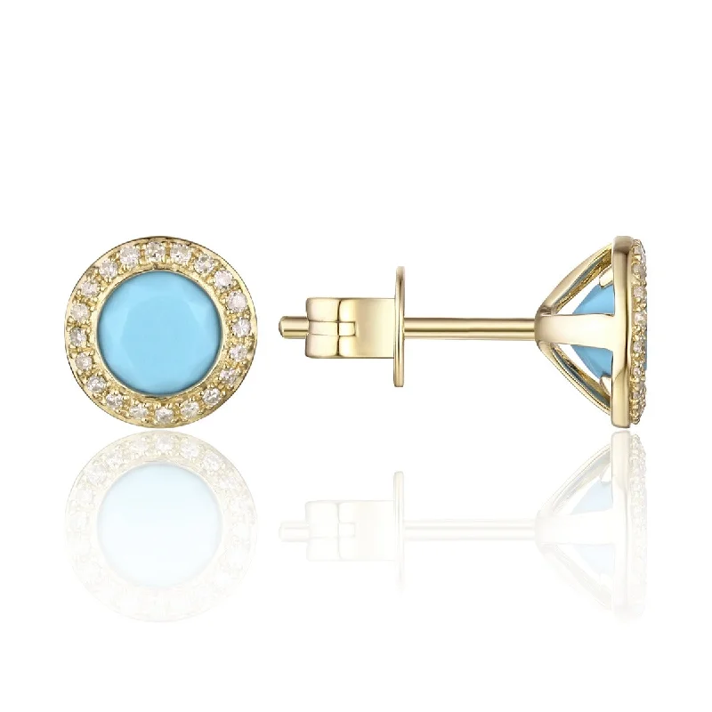 Exclusive Jewelry Bundles At Discounted Rates Turquoise & Diamond Halo 14K Yellow Gold Martini Stud Earrings Exclusive Jewelry Bundles At Discounted Rates Turquoise & Diamond Halo 14K Yellow Gold Martini Stud Earrings