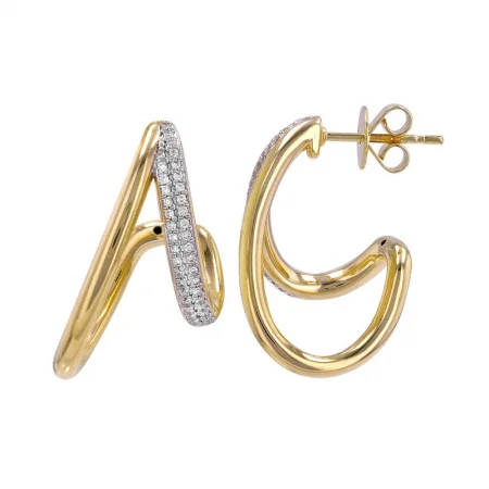 Handcrafted Jewelry Sale – Unique Designs At Low Prices 14k Double Line Open Hoops