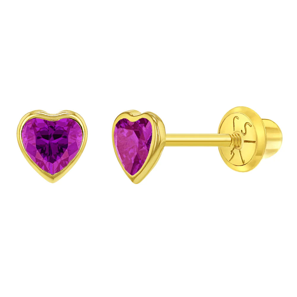 Glamorous Jewelry, Glamorous Deals – Shop Now 14k Heart Stone Stud