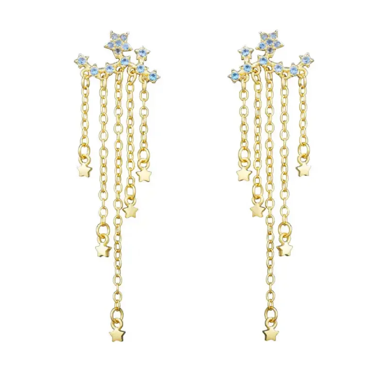 Affordable Luxury Jewelry For Every Occasion Aqua Raining Stars Earrings