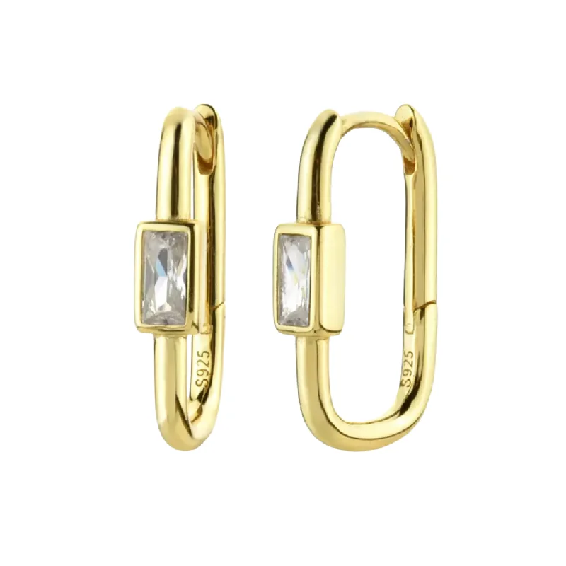 Modern Statement Jewelry For Bold Styling Baguette Rectangle Huggies
