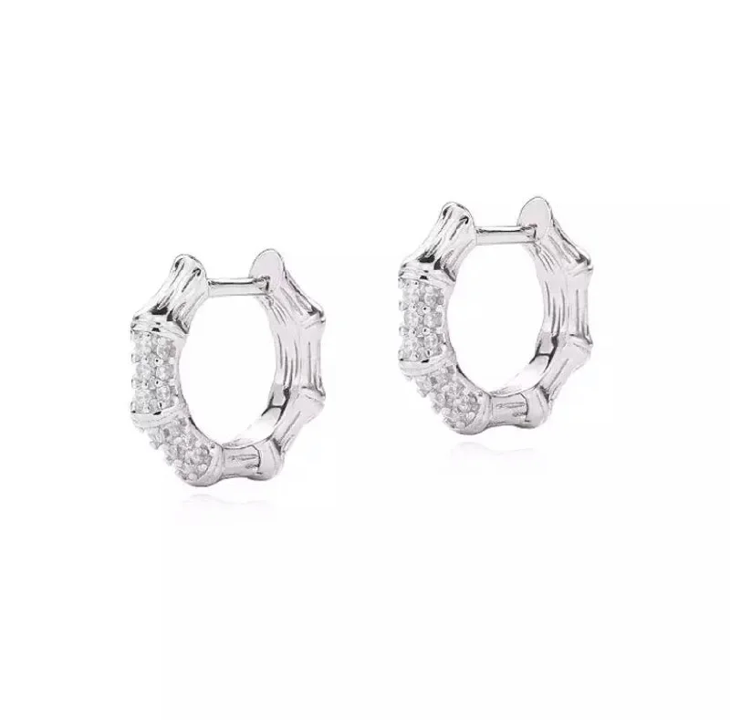 Luxury Jewelry Without The Luxury Price Tag Bamboo Pave Huggies