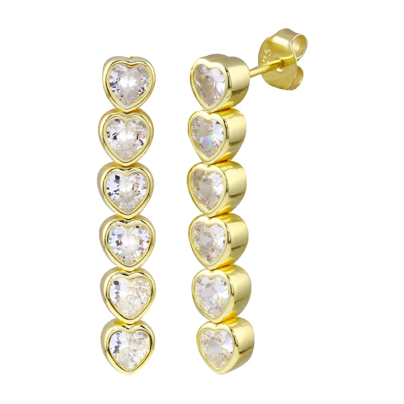 Shop Dazzling Jewelry With Special Promotional Discounts Bezel Heart Drop Down Earrings Shop Dazzling Jewelry With Special Promotional Discounts Bezel Heart Drop Down Earrings