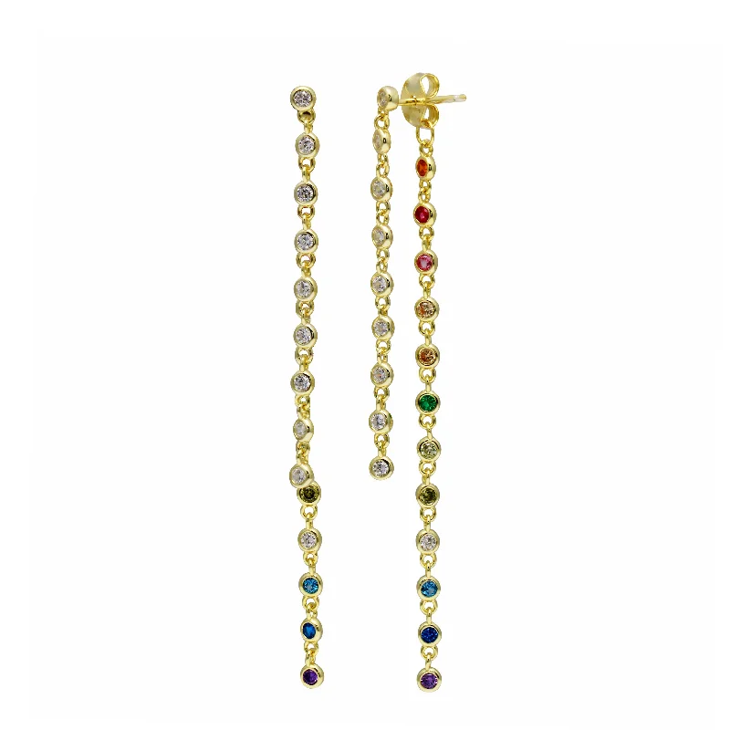 Fashion-Forward Jewelry At Incredible Prices Bezel Rainbow Falling Earring