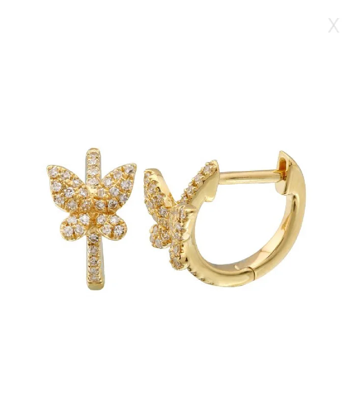 Unique Jewelry For Less – Shop The Sale Now Butterfly Diamond Huggies