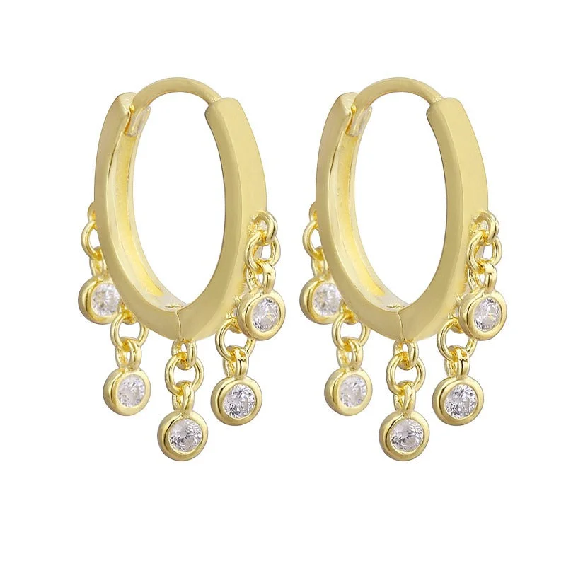 Premium Jewelry At Special Low Prices For A Limited Time Dangling Bezel Huggies