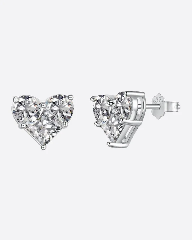 Jewelry Deals That Sparkle – Shop Today DAZZLING HEART STUDS 925. - WHITE GOLD