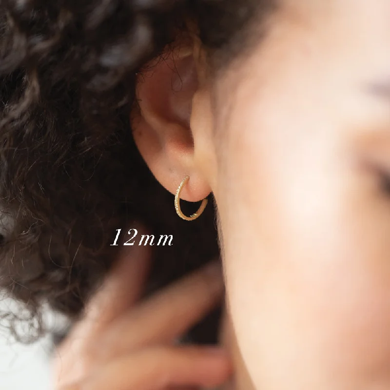 Clearance Sale On High-End Jewelry Collections DIAMOND DUSTED HUGGIE HOOPS