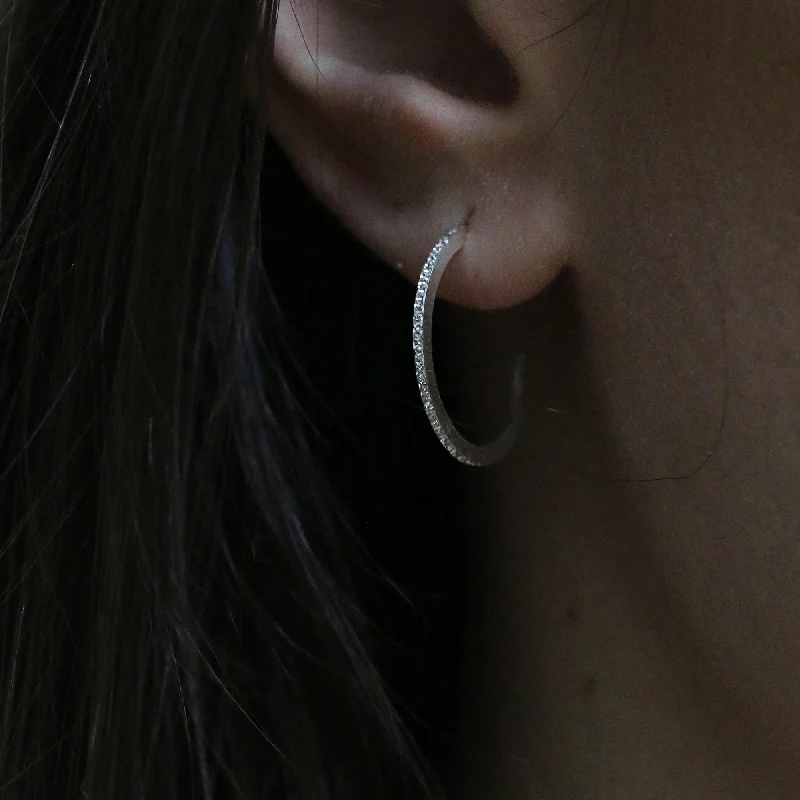 Affordable Luxury Jewelry For Every Occasion DIAMOND DUSTED PETITE ROUND HOOP EARRINGS