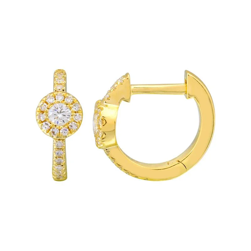 Jewelry Deals That Outshine The Rest 14K Diamond Stud Huggie