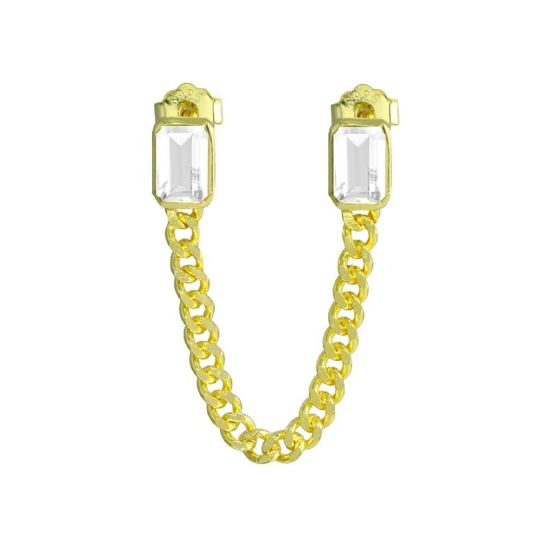 Timeless Elegance, Temporary Discounts – Act Fast Double Bezel Cuban Chain Earring
