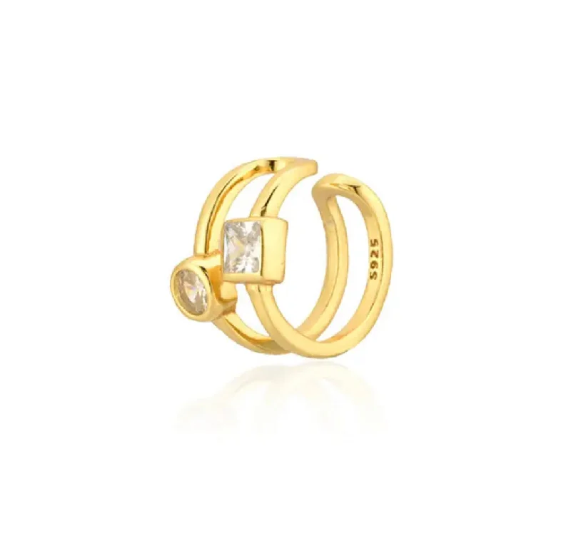 Last Chance To Grab Your Favorite Jewelry At A Discount Double Bezel Stone Cuff