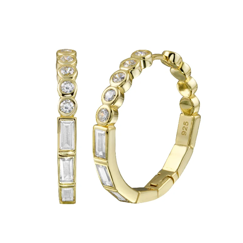 Trending Jewelry Styles Now At Limited-Time Discounts Double Shape Bezel Hoops