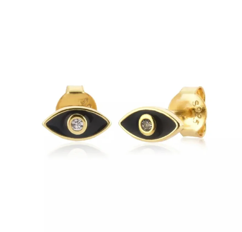 Personalized Engraved Jewelry For Meaningful Gifts Enamel Eye Stud