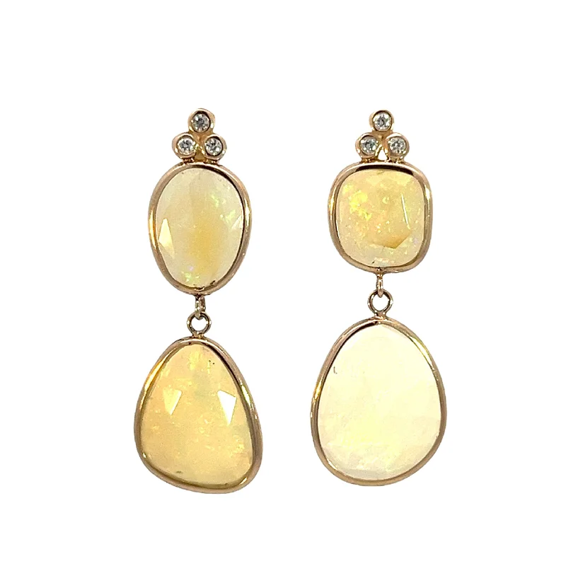 Exclusive Online Discounts On Stylish Jewelry Ethiopian Opal Elizabeth Stones with Diamond Granule Earrings Exclusive Online Discounts On Stylish Jewelry Ethiopian Opal Elizabeth Stones with Diamond Granule Earrings