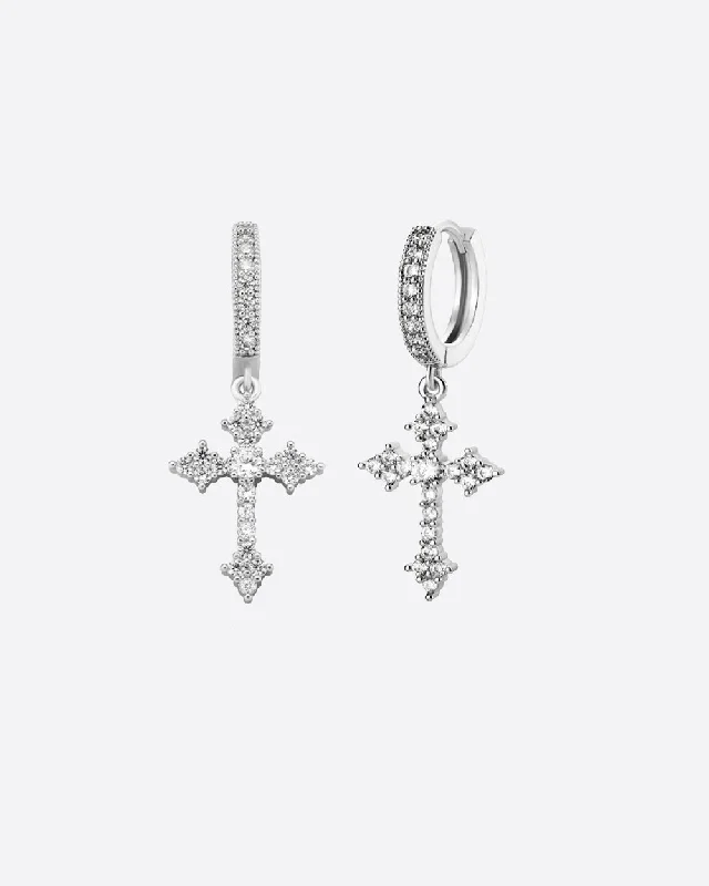 Exclusive Jewelry Sale – Sparkle For Less FAITH EARRINGS. - WHITE GOLD