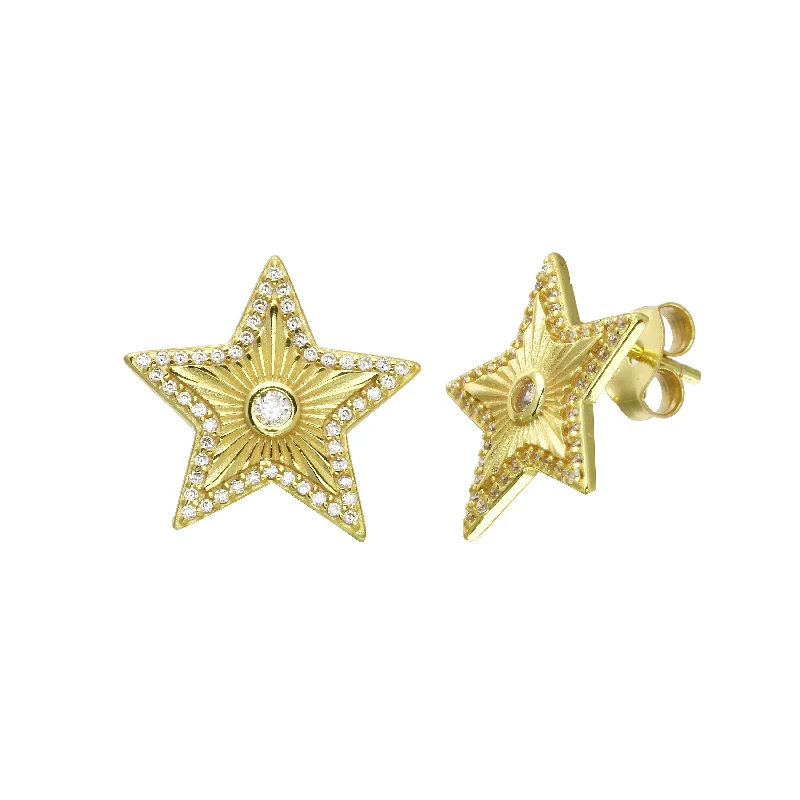Exclusive Gemstone Jewelry Markdowns – Shop Now Fluted Star Studs