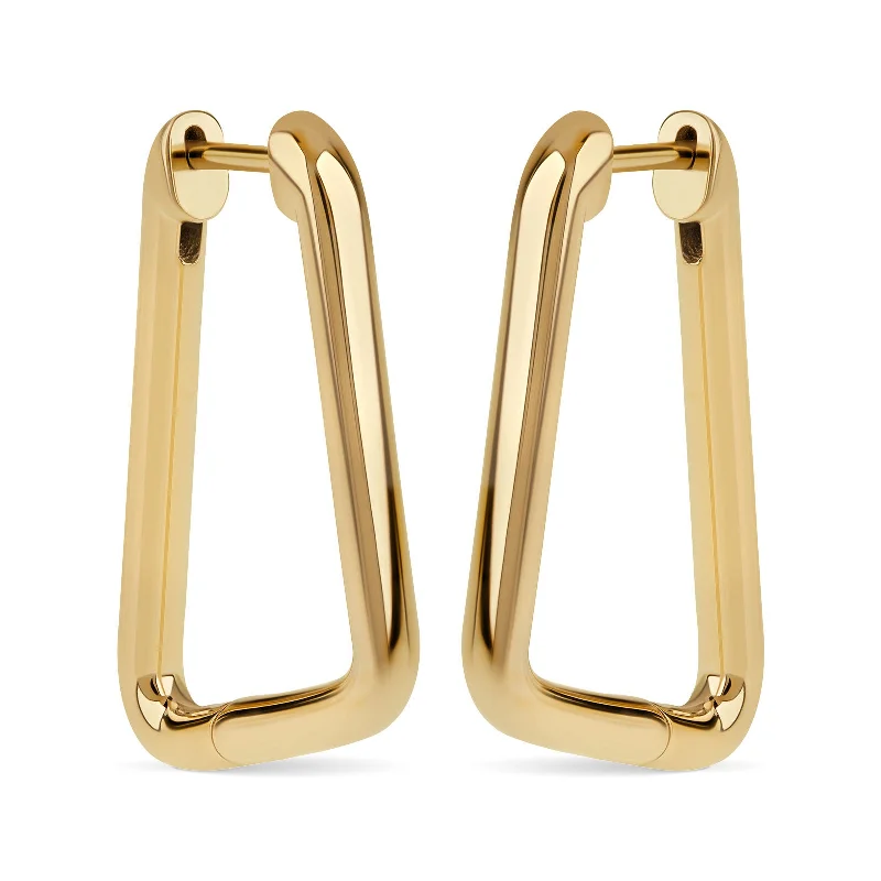 Final Call For Exquisite Jewelry At Reduced Rates Gold Carabiner Hinge Earrings