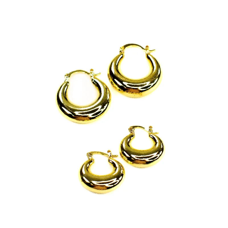 Limited Stock On Premium Jewelry At Low Prices Gold smooth Hoop Earrings- Multiple Sizes Limited Stock On Premium Jewelry At Low Prices Gold smooth Hoop Earrings- Multiple Sizes