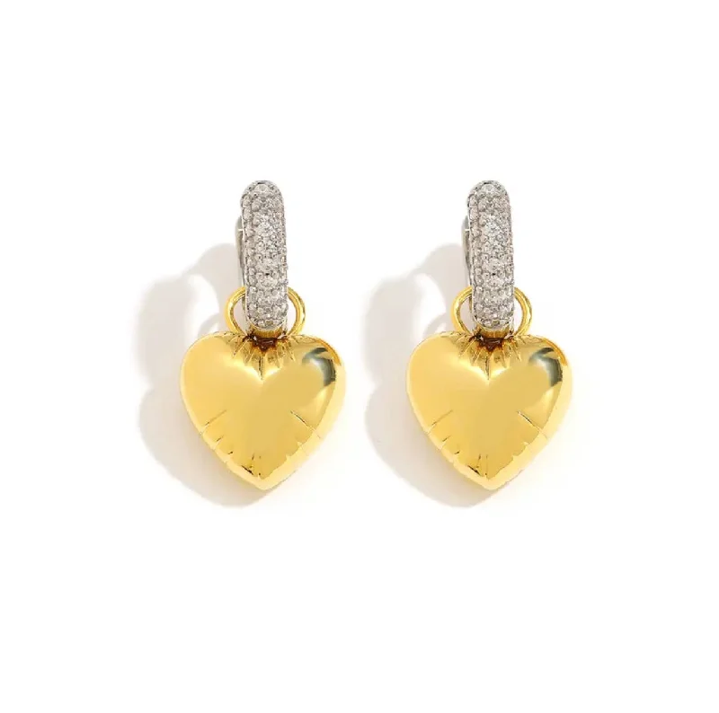Exclusive Jewelry Discounts – Shop Now For Savings Heart Balloon CZ Hoop Earrings