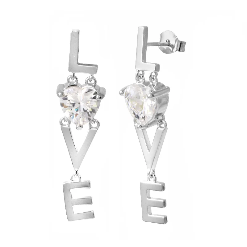 Sparkle More For Less – Jewelry Sale Happening Now LOVE Drop Earrings
