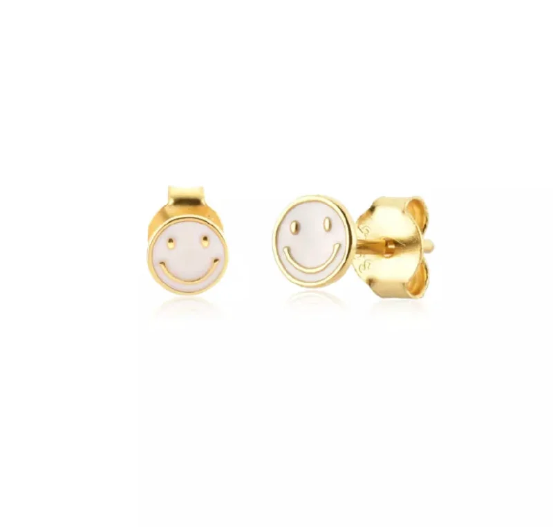 Elevate Your Jewelry Collection With Limited-Time Savings Mini Enamel Smiley Stud