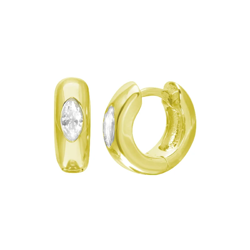 Limited-Time Jewelry Discounts – Shine Without The Splurge Mini Marquise Diamond Huggies