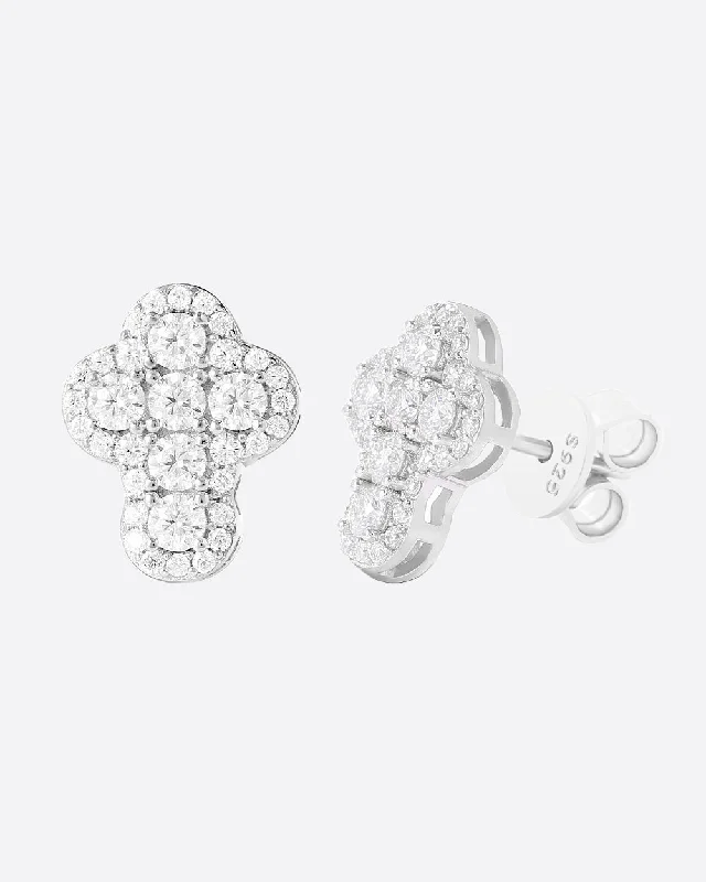 The Perfect Jewelry Piece At The Perfect Discount MOISSANITE CLOUD CROSS STUDS. - WHITE GOLD The Perfect Jewelry Piece At The Perfect Discount MOISSANITE CLOUD CROSS STUDS. - WHITE GOLD