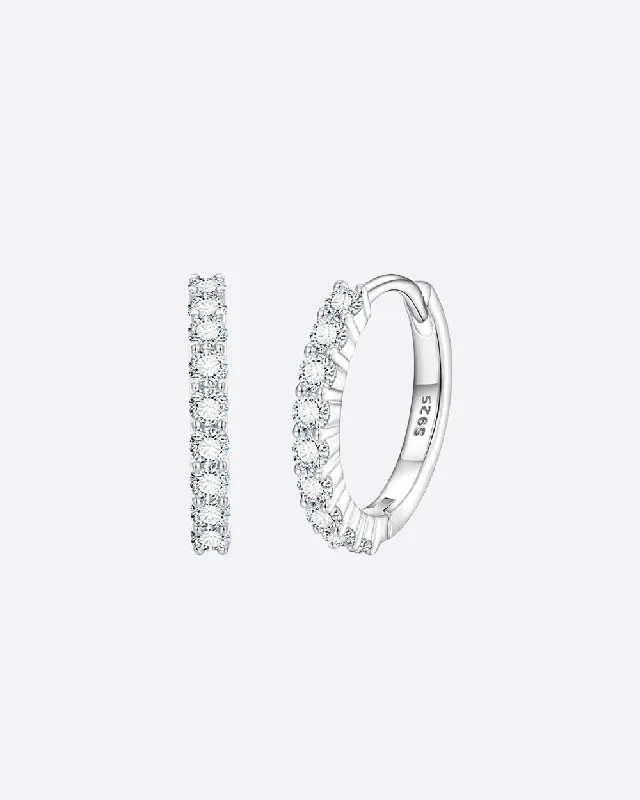 Jewelry Clearance Sale – Final Reductions MOISSANITE ETERNITY EARRINGS. - WHITE GOLD