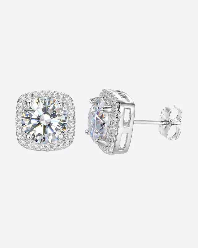 Limited-Stock Jewelry Sale – Once It's Gone, It's Gone MOISSANITE HALO EARRINGS. - WHITE GOLD Limited-Stock Jewelry Sale – Once It's Gone, It's Gone MOISSANITE HALO EARRINGS. - WHITE GOLD