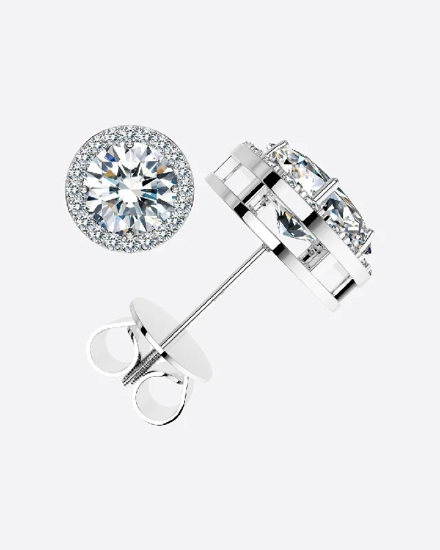 Limited-Time Offer On Elegant Jewelry Pieces MOISSANITE ROYAL STUDS. - WHITE GOLD
