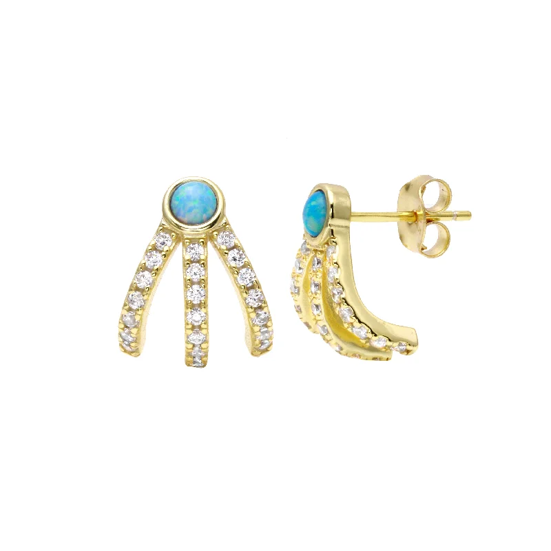 Bohemian-Inspired Jewelry For Free-Spirited Fashion Opal Cage Earrings