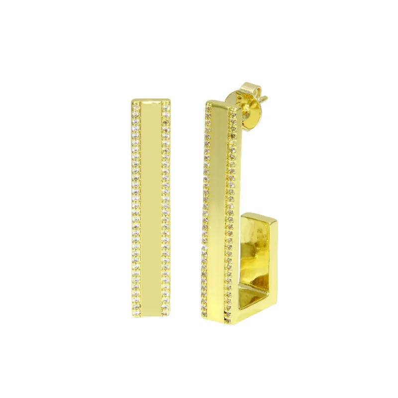 Elevate Your Outfit With Discounted Statement Jewelry Outline Rectangular Hoops